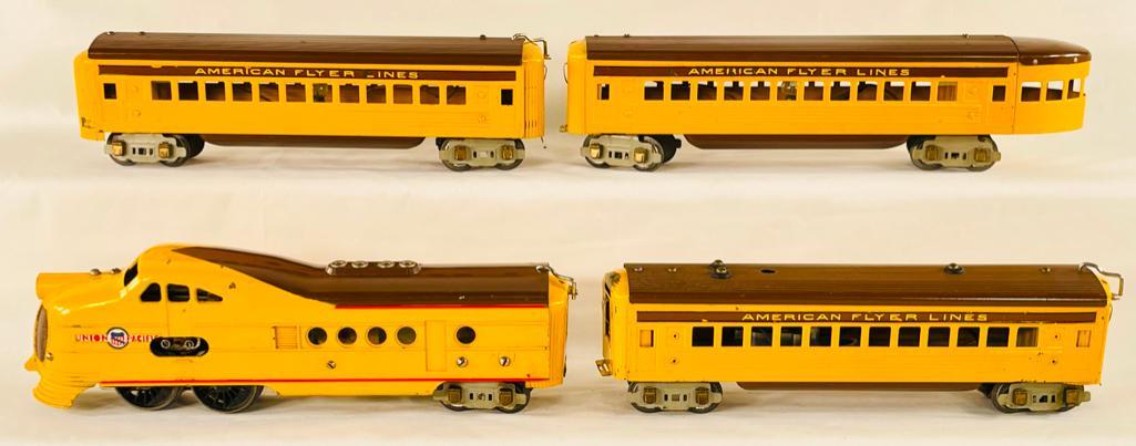 American Flyer Prewar O Gauge Union Pacific 1684 Loco with Pullman Car/Pullman car/Observation Car (1 of 18)