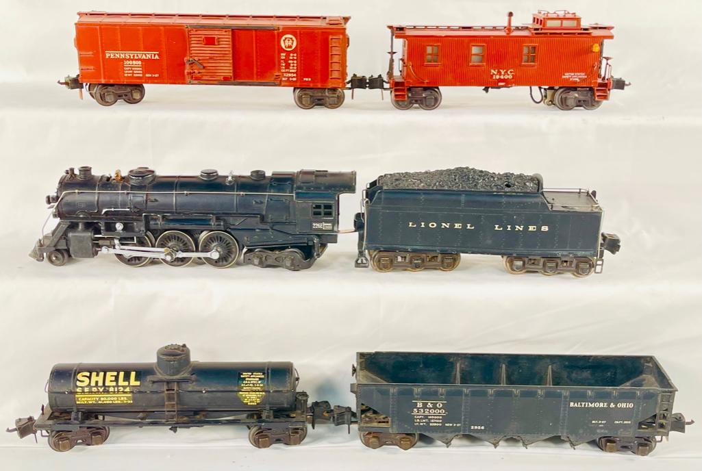 Lionel Prewar O Gauge #226E Loco and #2226WX Tender with Four (4) Semi-Scale Freight Cars (1 of 20)