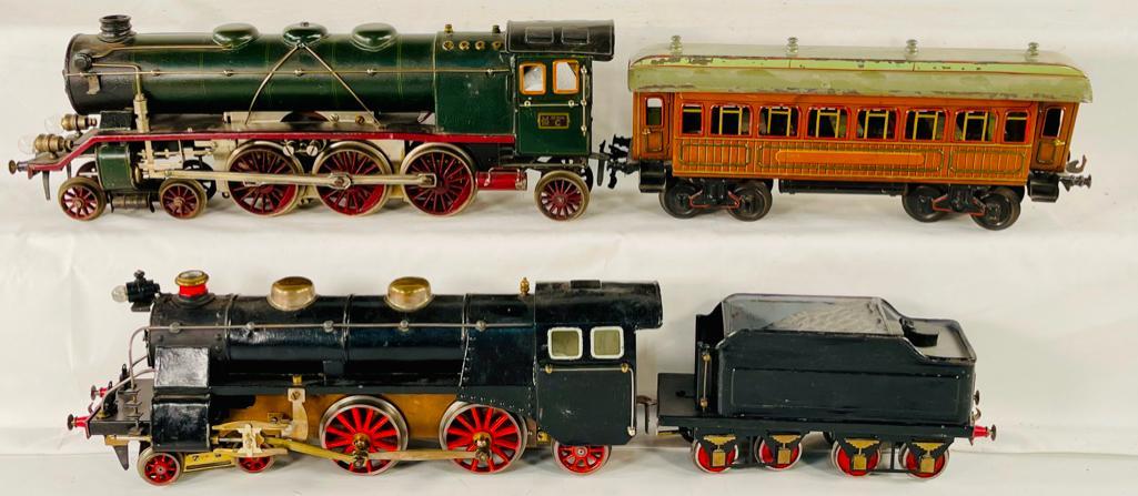 Marklin Prewar #1 Gauge 66/12920/1 Green Locomotive Only, Bing International Passenger Car (1 of 20)
