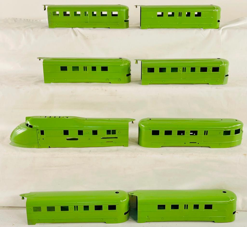 American Flyer Prewar O Gauge Eight (8) Assorted Green Diamond Car Shells Only with Tracks/Parts (1 of 11)