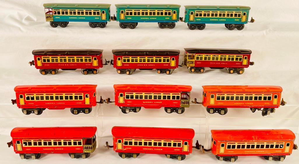 Lionel Prewar O Gauge Twelve (12) Assorted Passenger Cars (1 of 13)