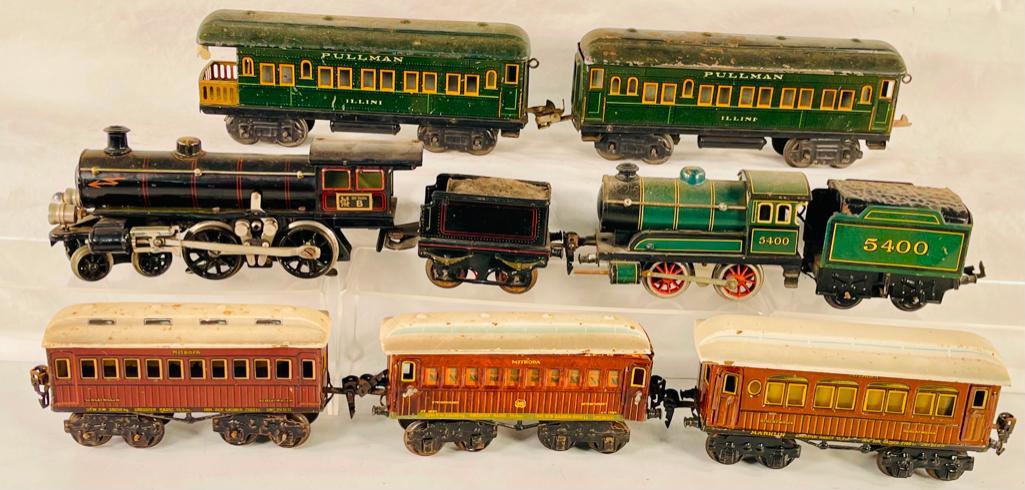 Marklin and Bing Prewar O Gauge Assorted Locos and Tenders and Passenger Cars (1 of 16)