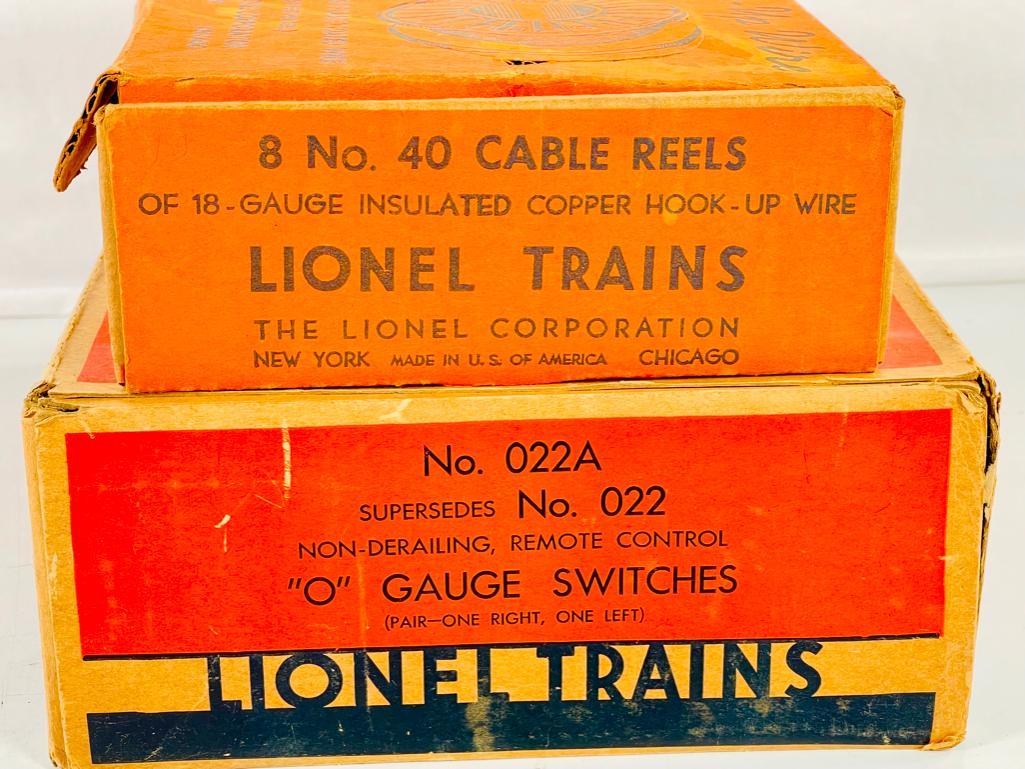 Lionel Postwar 022A Non - Derailing Remote-Control O Gauge Switches and #40 Cable Reels (1 of 7)