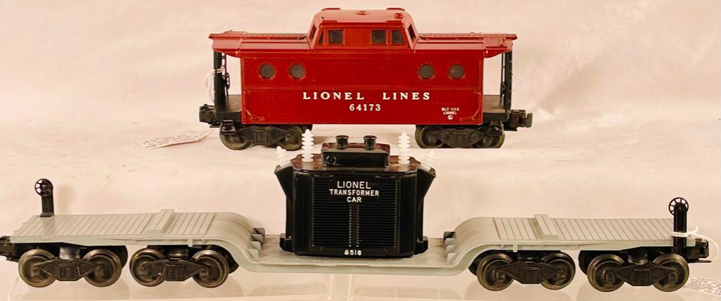 Lionel Postwar 6518 Transformer Car from 1958 and 6417 Caboose from 1954 (1 of 5)