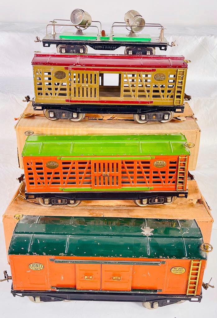 Lionel Prewar Standard Gauge Four (4) Assorted 200 Series Freight Cars (1 of 10)