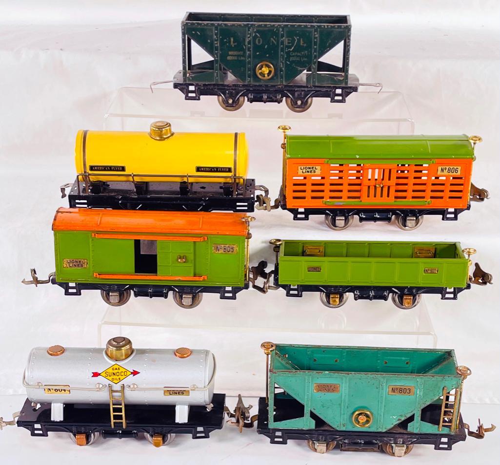 Lionel Prewar O Gauge Seven (7) Assorted Freight Cars - 805 -804 -806 -803 -803 -902 (1 of 7)