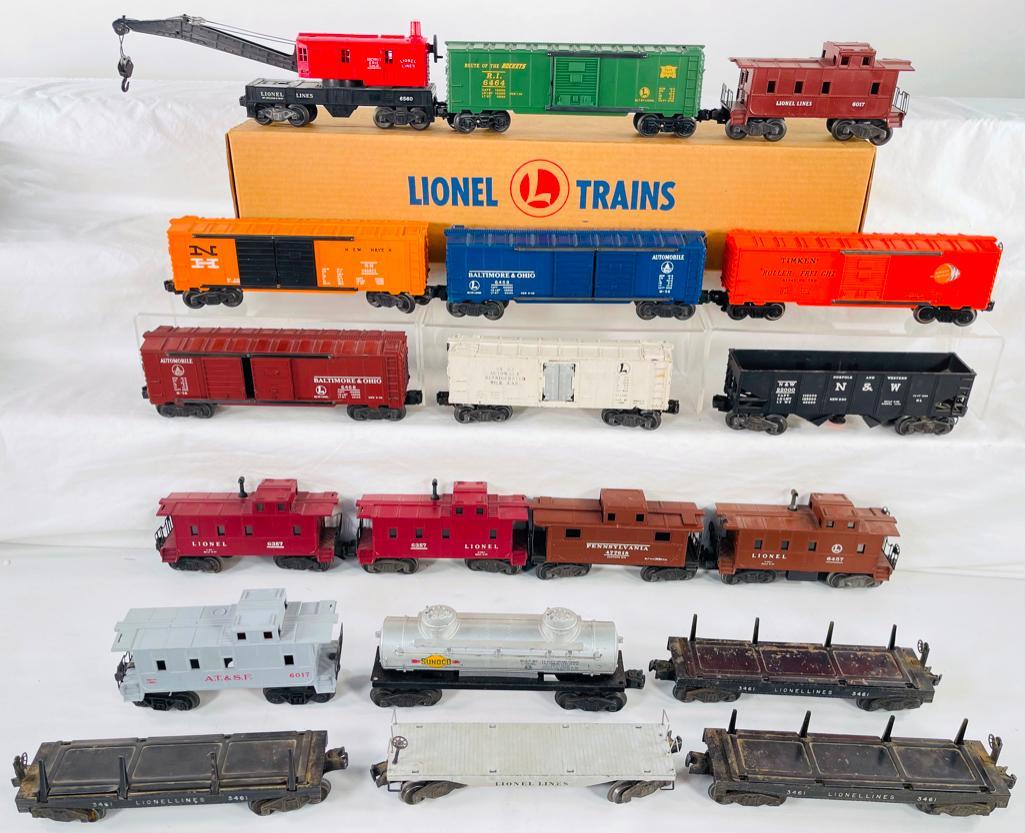 Lionel Postwar Nine (9) Assorted Freight Cars and 317 Trestle Bridge (1 of 4)