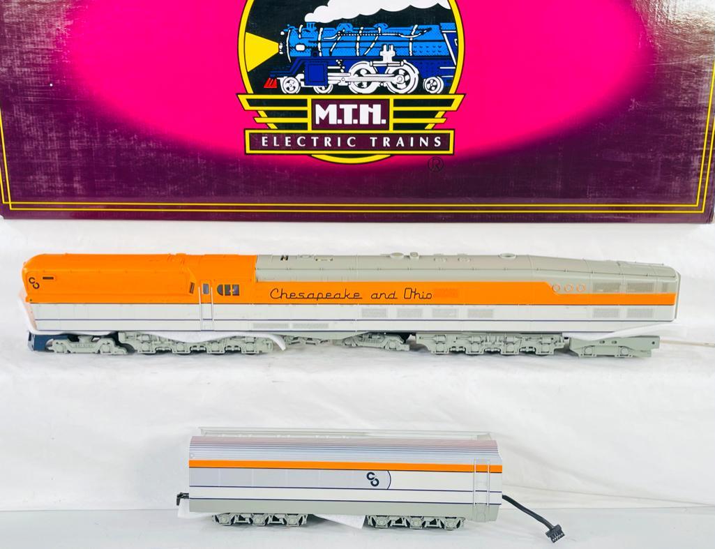 MTH RailKing O Gauge Chesapeake and Ohio M -1 Turbine: MTH RailKing O Gauge Chesapeake and Ohio M -1 Turbine, with Proto-Sound 1, in C9 to C10 and in original box.