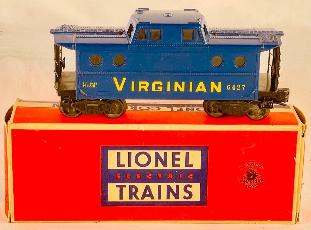 Lionel Postwar 6427 -1 Virginian Caboose: Lionel Postwar 6427 -1 Virginian Caboose, in C7 to C7 plus with original box.