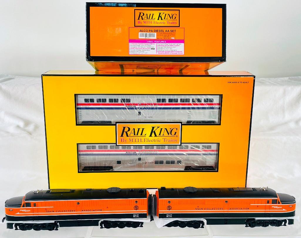 MTH Rail King O Gauge TCA 1999 Convention Alco PA  AA Diesel Set and Amtrak Superliner Sleeper/Diner (1 of 6)