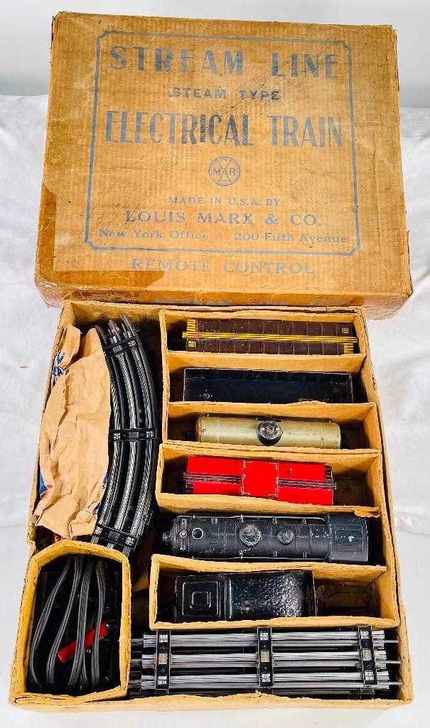 Marx Postwar O Gauge 25000/12 #999 Black Loco and Tender Freight Train Set (1 of 3)