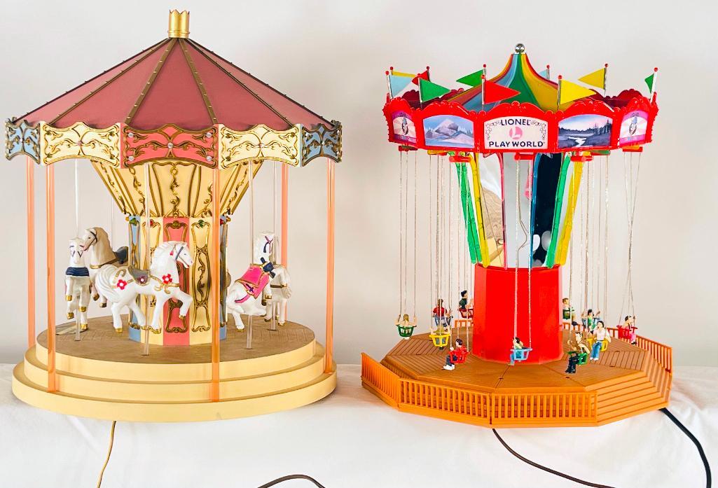 New Lionel Playworld Amusement Park Swing Ride and Lionel Carousel Ride (1 of 5)
