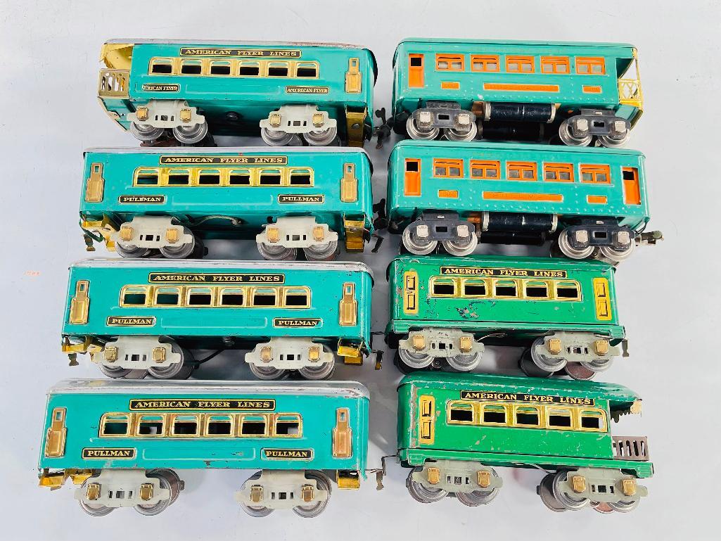 American Flyer Prewar O Gauge Eight (8) Assorted Passenger Cars (1 of 5)