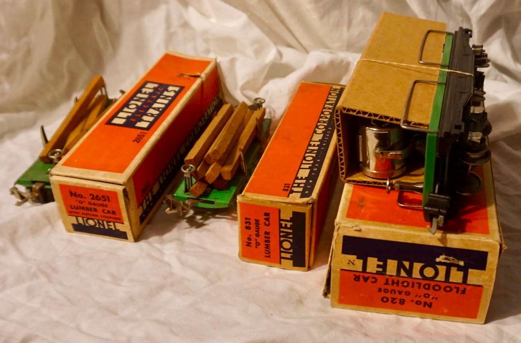 Lionel Prewar O Gauge 2620 - 651- 831 Freights Cars with original boxes (1 of 3)