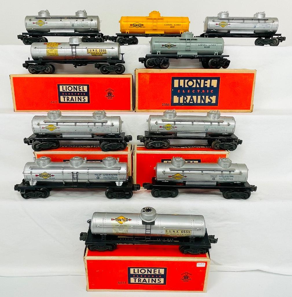 Lionel Postwar O Gauge Ten (10) Assorted Tank Cars (1 of 10)