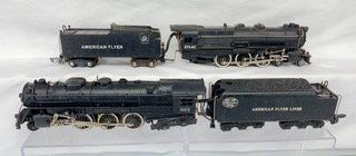 American Flyer S Gauge Postwar 312 AC 4 - 6 - 2 Pennsylvania Railroad Loco and Tender and 322 4 - 6: American Flyer S Gauge Postwar 312 AC 4 - 6 - 2 Pennsylvania Railroad Loco and Tender and 322 4 - 6 - 4 NYC Loco and Tender, including 322 4 - 6 - 4 NYC Loco and Tender with Link Couplers - not runnin