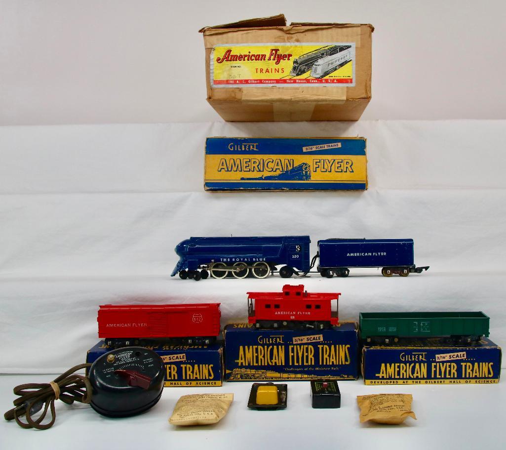 American Flyer S Gauge Postwar 50-T Royal Blue Freight Train Set from 1950 (1 of 20)