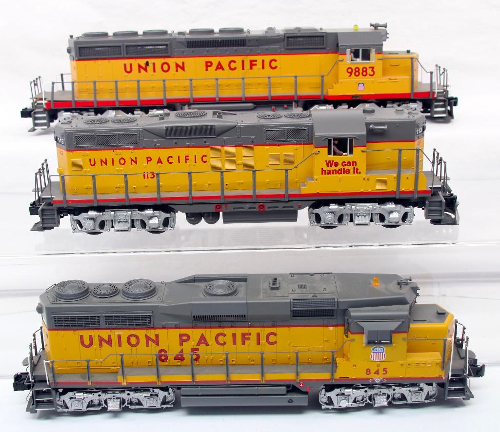 MTH O Gauge Union Pacific SD-70 and Union Pacific SD-30 powered and Unpowered Units: MTH O Gauge Union Pacific SD-70 and Union Pacific SD-30 powered and Unpowered Units, each in C7 plus test run.