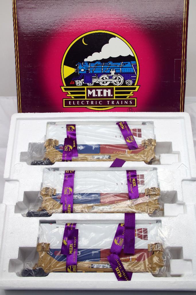 MTH O Gauge TT X3 - Car Twin Stack Container Set (1 of 4)