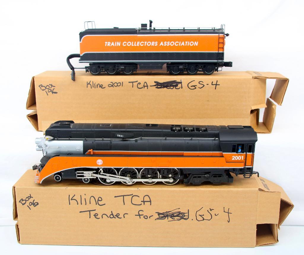 K-Line O Gauge TCA Anniversary Loco 2001 and Tender: K-Line O Gauge TCA Anniversary Loco 2001 Loco and Tender, in C7 plus or better.