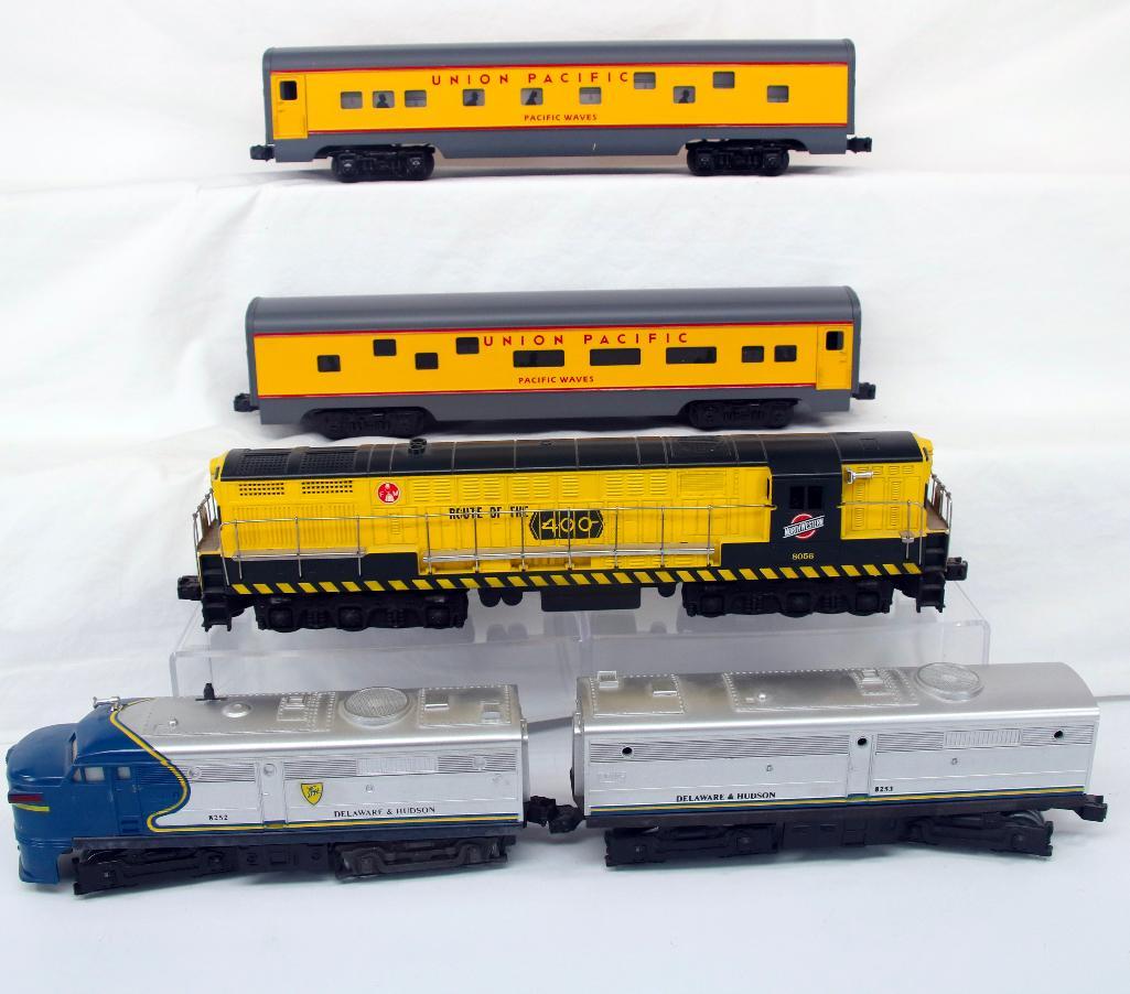 MPC Lionel O Gauge Delaware and Hudson 8252 Alco A and a 8253 Alco B/8056 Northwestern Trainmaster (1 of 14)