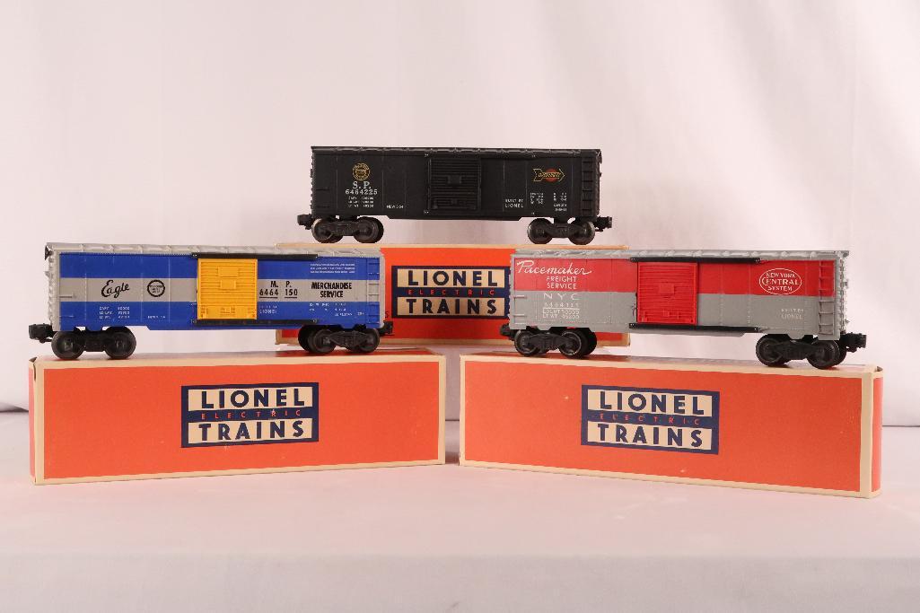 Lionel Postwar 6464-125 NYC - 6464-150 Missouri Pacific - 646-4225 Southern Pacific Box Cars (1 of 9)