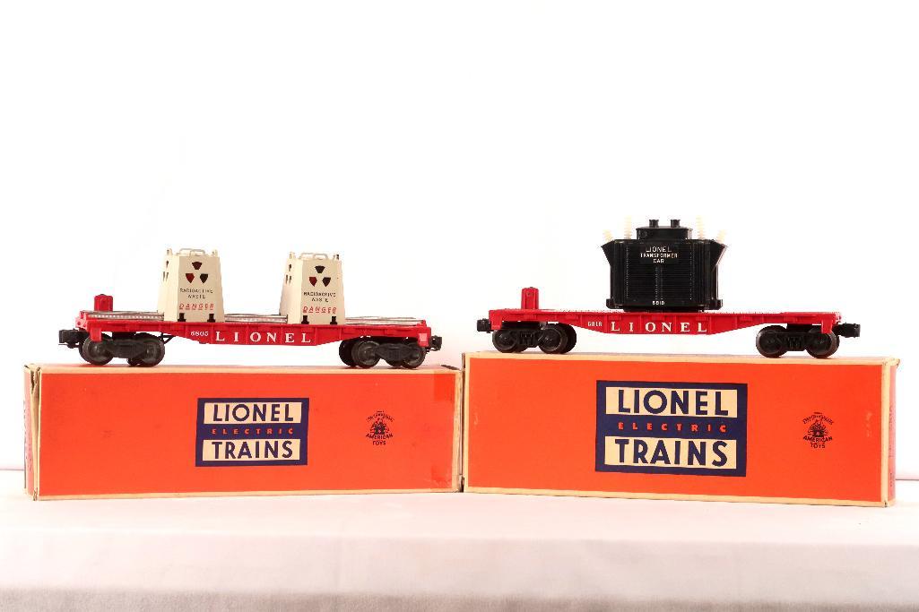 Lionel Postwar 6805 Atomic Energy Disposal Car and 6818 Flat Car with Transformer (1 of 7)