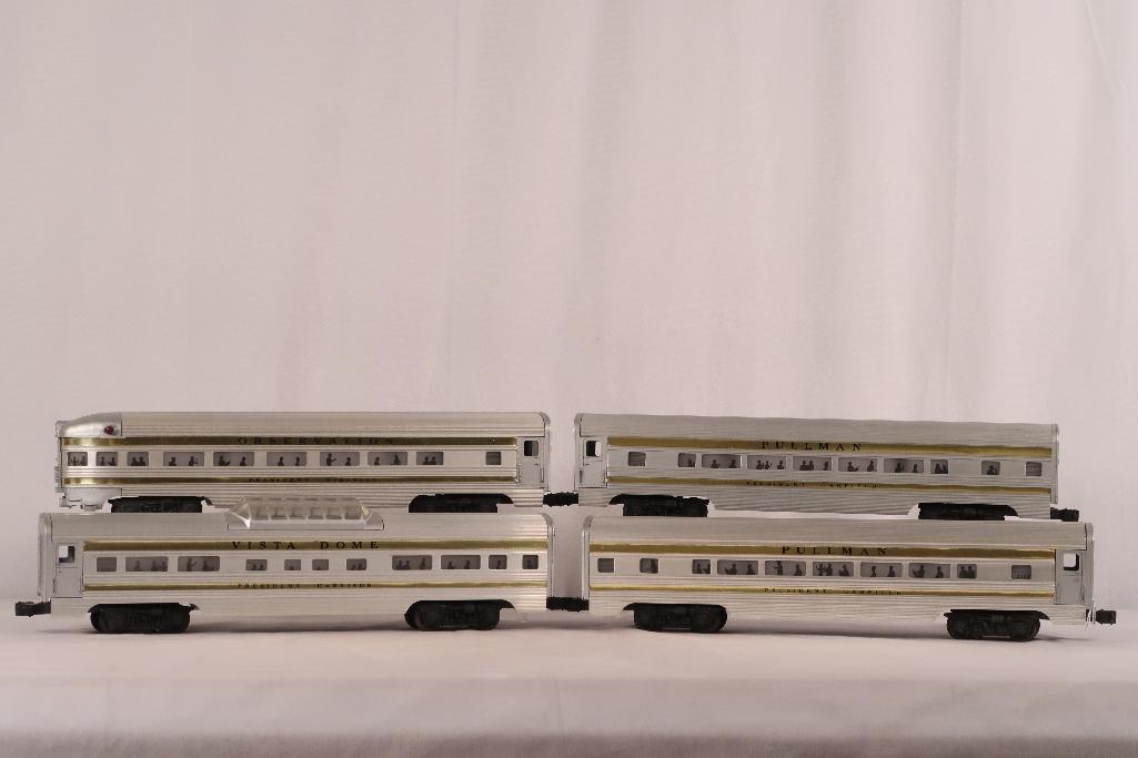 Lionel Postwar Presidents Passenger Cars 2521/2522/2523/2522: Lionel Postwar Presidents Passenger Cars 2521/2522/2523/2522, in C7/ C7 plus overall condition.