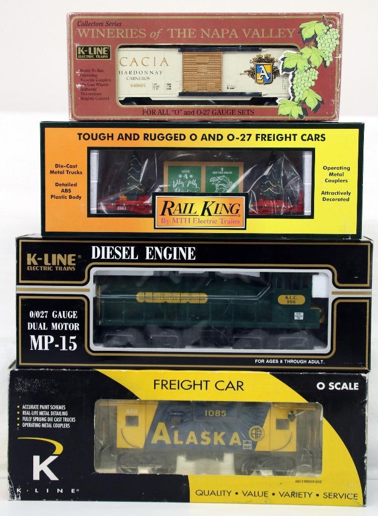 K-Line O Gauge Kennecott Copper Indy MP -15 Diesel/Alaska Extended Vision Smoking Caboose (1 of 5)