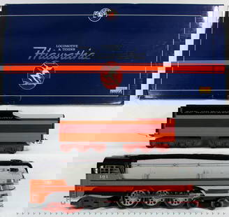 Modern Lionel Standard Gauge Hiawatha Loco and Tender: Modern Lionel Standard Gauge Hiawatha Loco and Tender, in C9/C10 and in its original box.