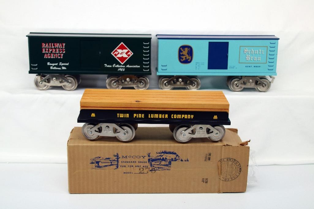 McCoy Standard Gauge Three (3) Assorted Freight Cars (1 of 8)