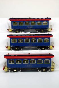 Classic Model Trains Standard Gauge Bicentennial Special 3 - Car Passenger Set: Classic Model Trains Standard Gauge Bicentennial Special 3 - Car Passenger Set, in C7 overall condition. The Set includes the 1776 John Adams Coach Car, 1876 Thomas Jefferson Coach Car and a 1976 Benj