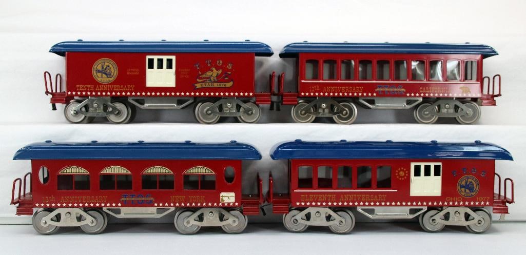 McCoy Standard Gauge Four (4) Assorted TTOS Convention Passenger Cars (1 of 9)
