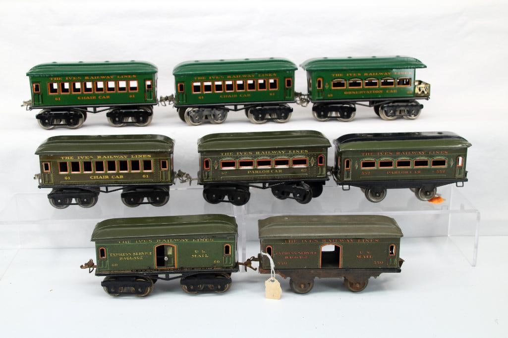 Ives Prewar O Gauge Eight (8) Assorted Passenger Cars (1 of 6)