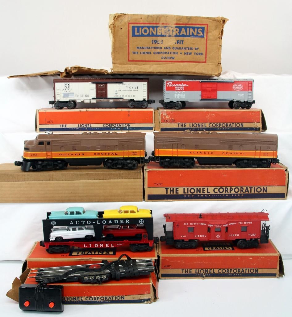 Lionel Postwar 2239W Illinois Central Freight Set (1 of 12)