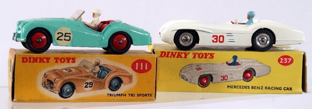 Dinky Toys 237 Mercedes-Benz Racing Car and 111 Triumph TR 2 Sports Car (1 of 6)