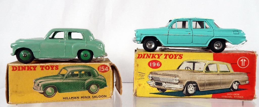 Dinky Toys 154 Hillman Minx Saloon and 196 Holden Special Sedan (1 of 17)