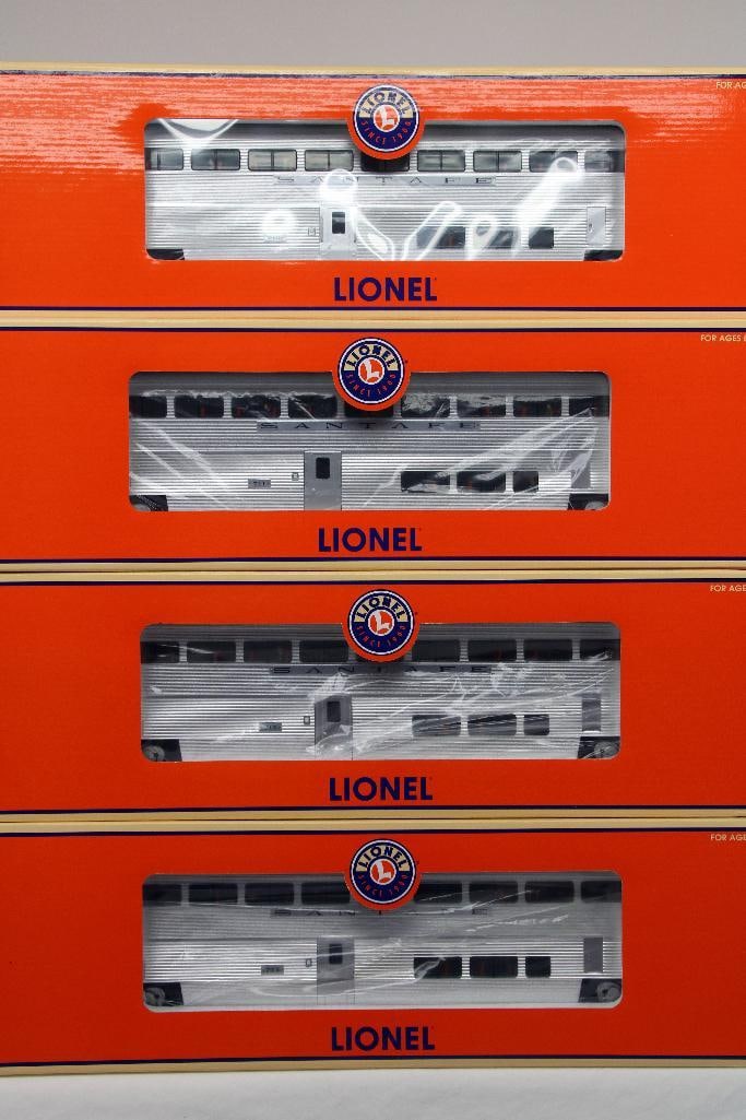 Modern Lionel O Gauge Santa Fe 4 Car Aluminum Passenger Car Set (1 of 9)
