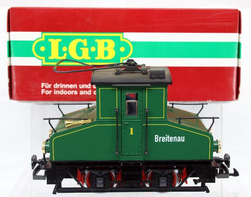 LGB G Scale 22300 Cab Electric Loco: LGB G Scale 22300 Cab Electric Loco, in C9 and with its original box.