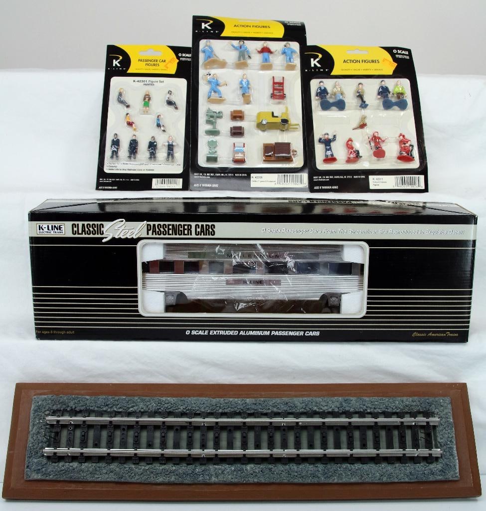 Kline O Gauge Classic Steel Extruded Aluminum Passenger Car, With