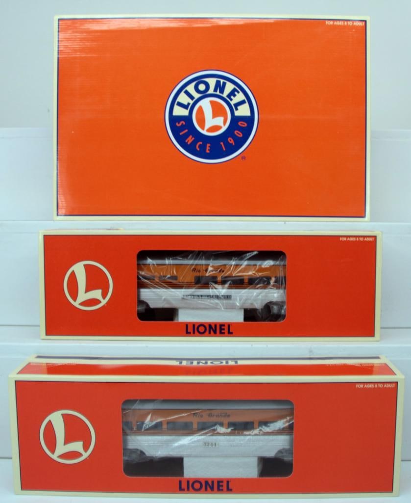 Lionel Modern O Gauge Rio Grande Aluminum Passenger Car 2 Pack #6 - 39185 Boxed (1 of 4)
