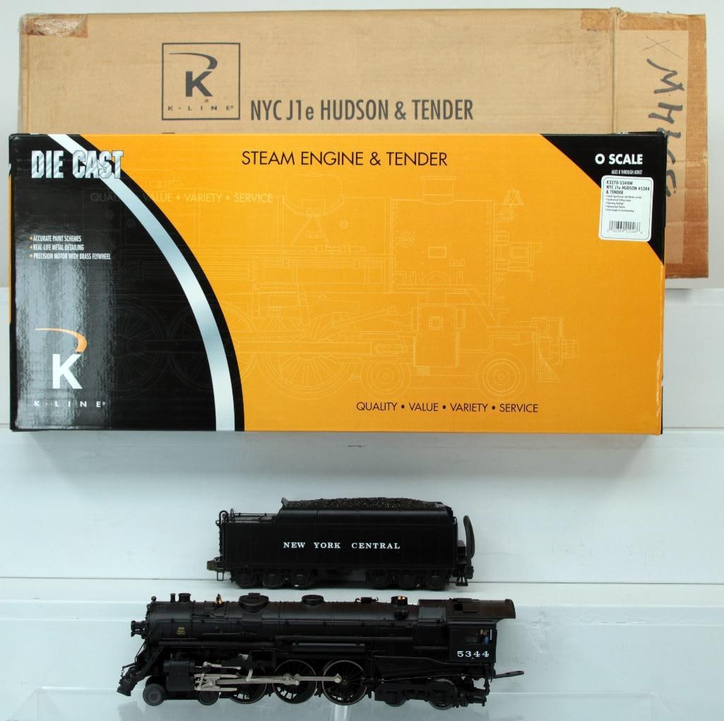 K-Line O Gauge NYC J-1E Hudson Number 5344 Loco and Tender Boxed (1 of 13)