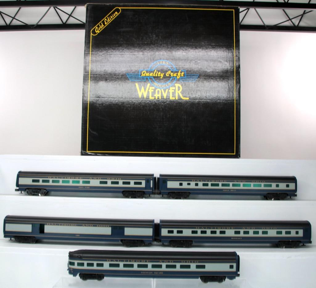 Weaver Models O Gauge B&O 5 Car Passenger Set 3 Rail Boxed (1 of 8)