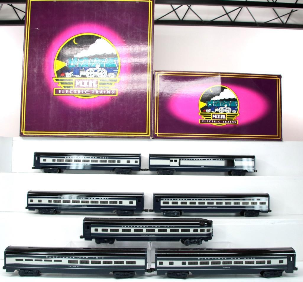 MTH O Gauge B&O 5 Car Painted Passenger Set and B&O Sleeper/Diner Set Box (1 of 8)
