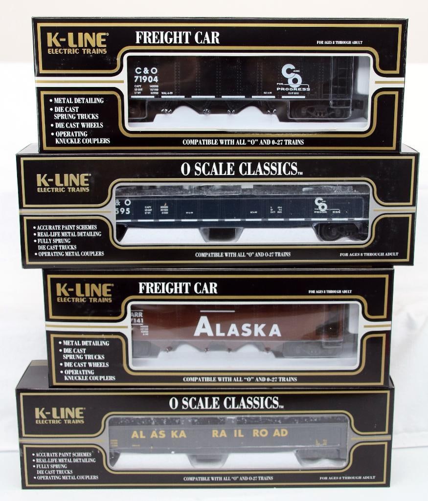 K-Line O Gauge C&O Classic Scale Diecast Gondola X2 and C&O Classics Scale Diecast Hopper X2 (1 of 6)