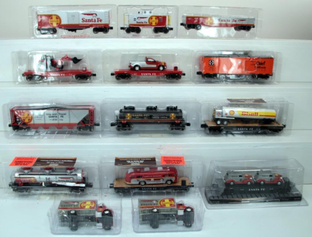 Menards O Gauge Twelve (12) Assorted Freight Cars and One (1) Santa Fe Truck (1 of 7)
