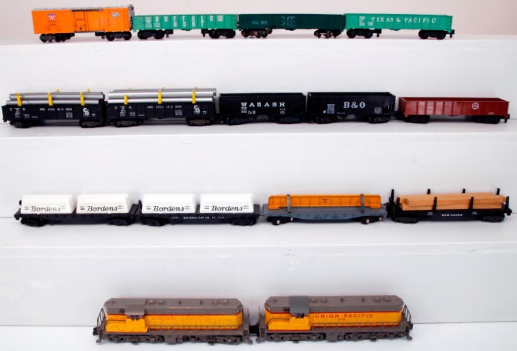 American Flyer Postwar S Gauge 372 Union Pacific Switcher/372 Union Pacific Switcher/13 Freight Cars (1 of 6)