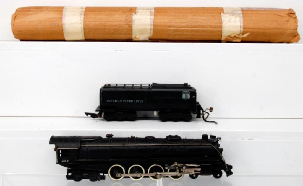 American Flyer Postwar S Gauge 332 Union Pacific Loco and Tender with original Wrapper (1 of 11)