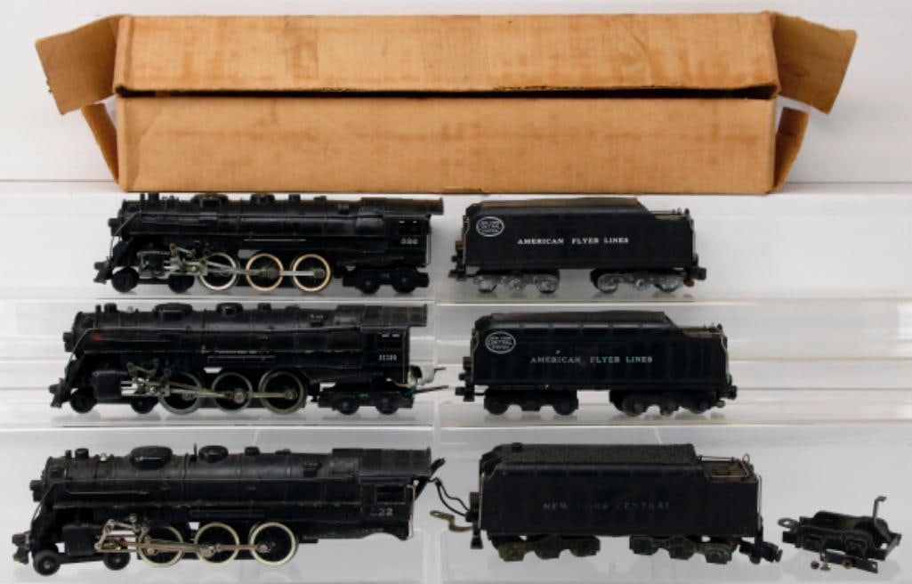 American Flyer Postwar S Gauge 322 New York Central Loco & Tender/21130 New York Central Loco/Tender: American Flyer Postwar S Gauge 322 New York Central Loco and Tender/21130 New York Central Loco a