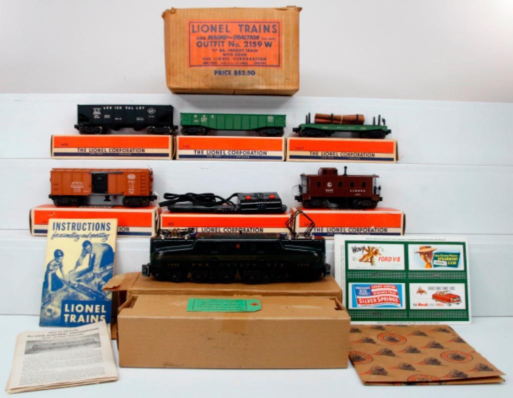 Lionel Postwar O Gauge No. 2159W GG1 Freight Set from 1950 Boxed (1 of 20)